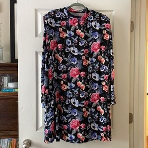 Rebecca Minkoff Floral Dress - Black, Red, Blue